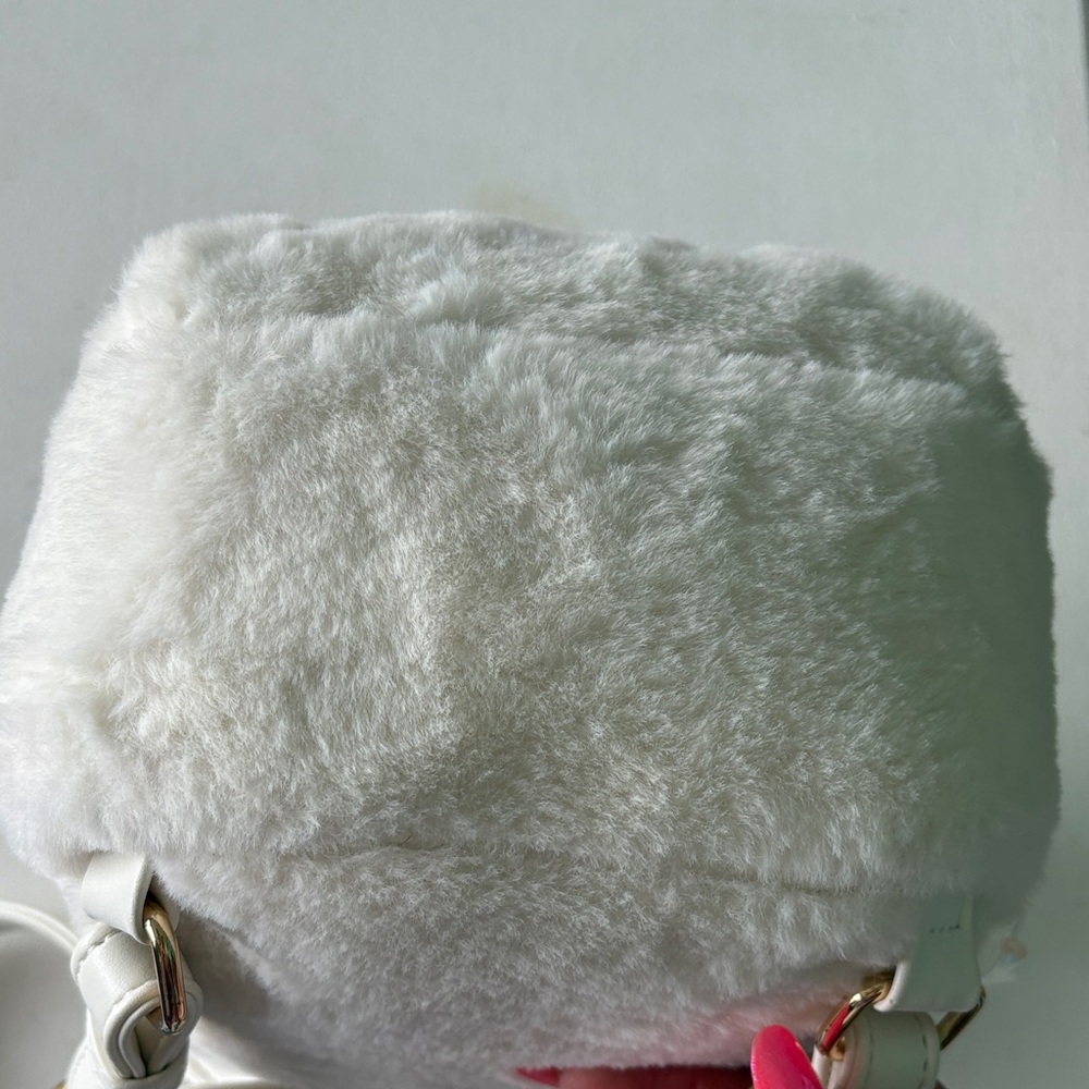 Betsey Johnson White Furry dog Backpack - Picture 9 of 13